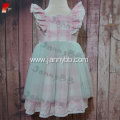High Quality flower hand embroidery girl dresses